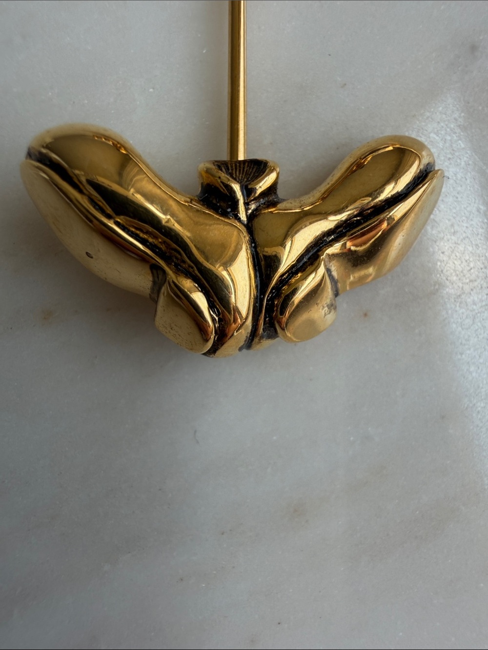 Vintage Disney Napier Waving Mickey Mouse Gold & Black Lapel Pin - Picture 3 of 6